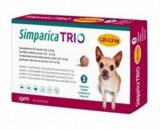 Simparica Trio žuvacie tablety pre psy 1,25–2,5 kg