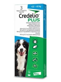 Credelio Plus pro psy 900/33,75mg (>22-45kg)