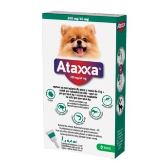 Ataxxa 200 mg/40 mg, roztok pro nakapání na kůži – spot-on pro psy do 4 kg