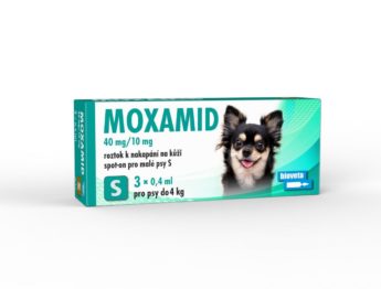 MOXAMID 40 mg/10 mg roztok k nakapání na kůži – spot-on pro malé psy S