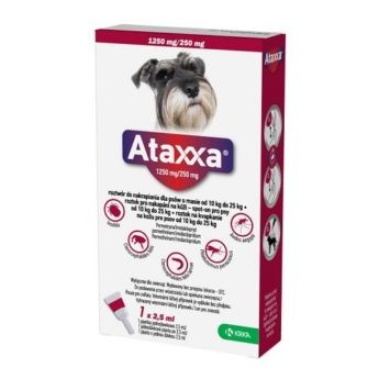 Ataxxa 1250 mg/250 mg, roztok pro nakapání na kůži – spot-on pro psy od 10 kg do 25 kg