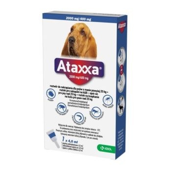 Ataxxa 2000 mg/400 mg, roztok pro nakapání na kůži – spot-on pro psy nad 25 kg