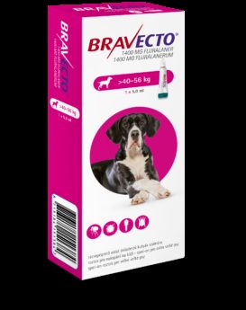 Bravecto Dog XL 1400 mg spot-on roztok pre veľmi veľké psy ( od 40 do 56 kg )
