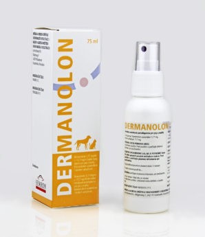 Dermanolon kožní sprej (triamcinolon + kys. salicylová)