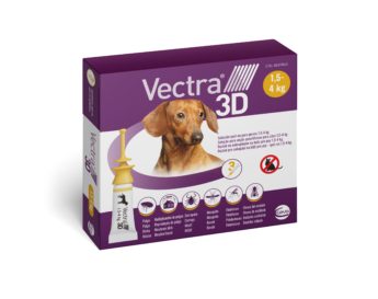 VECTRA 3D roztok pro nakapání na kůži - spot on pro psy 1,5 - 4kg