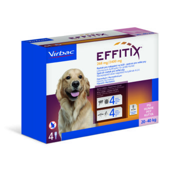 Effitix 268 mg/2400 mg, roztok pro nakapání na kůži - spot-on pro velké psy