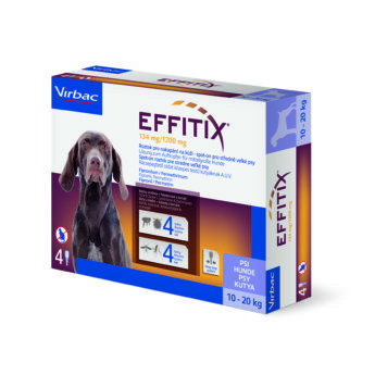Effitix 134 mg/1200 mg, roztok pro nakapání na kůži - spot-on pro středně velké psy