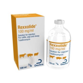 Rexxolide 100 mg/ml (tulathromycin pro skot, ovce a prasata)