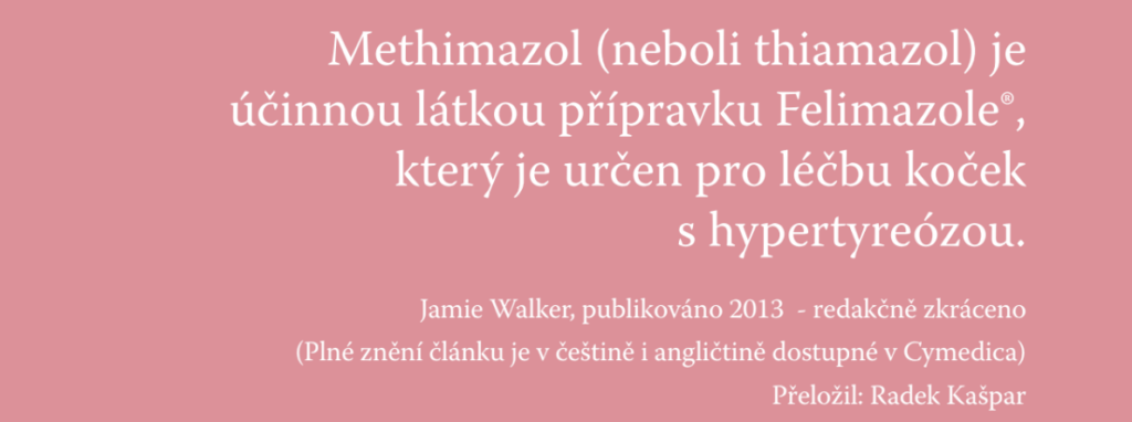 Léčba hypertyreózy koček transdermální aplikace Cymedica