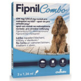 Fipnil Combo 134 mg/120,6 mg roztok pro nakapání na kůži – spot-on pro střední psy