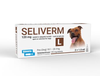 SELIVERM 120 mg roztok k nakapání na kůži – spot-on pro psy L