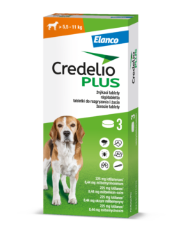Credelio Plus pro psy 225/8,44mg (>5,5-11kg)