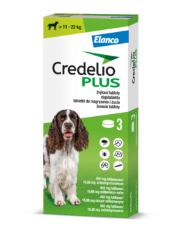 Credelio Plus pro psy 450/16,88mg (>11–22kg)