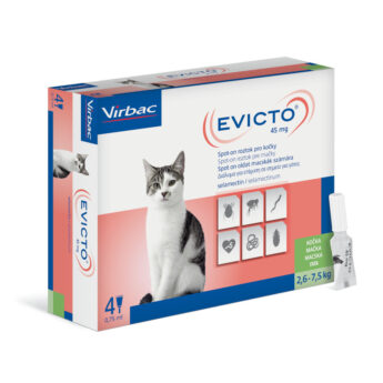 Evicto, 45 mg, roztok pro nakapání na kůži - spot-on (kočky 2,6-7,5kg)