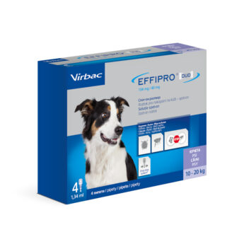 Effipro duo 134mg/40 mg, roztok pro nakapání na kůži - spot-on pro střední psy