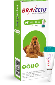 Bravecto Dog M 500 mg spot-on roztok pre stredne veľké psy ( od 10 do 20 kg )