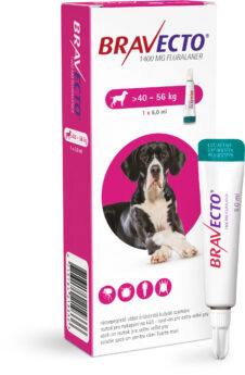 Bravecto Dog XL 1400 mg spot-on roztok pre veľmi veľké psy ( od 40 do 56 kg )