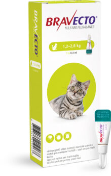 Bravecto Cat S 112,5 mg spot-on roztok pre malé mačky ( od 1,2 do 2,8 kg )